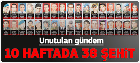 UNUTULAN GÜNDEM: 10 HAFTADA 38 ŞEHİT